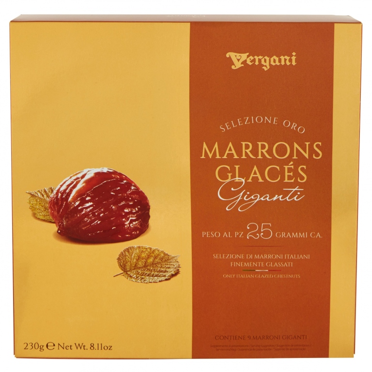 VERGANI MARRONS GLACES INTERI SC.REGALO GR.230    