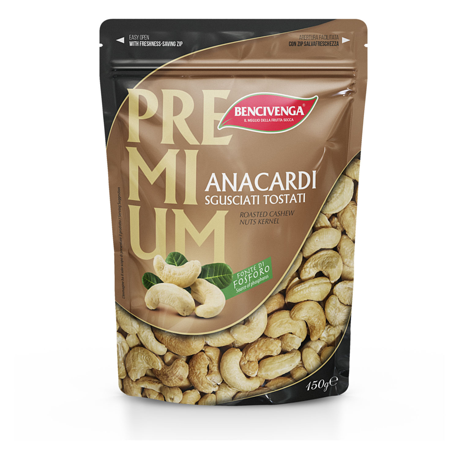 BENCIVENGA ANACARDI SGUSCIATI E TOSTATI 150G