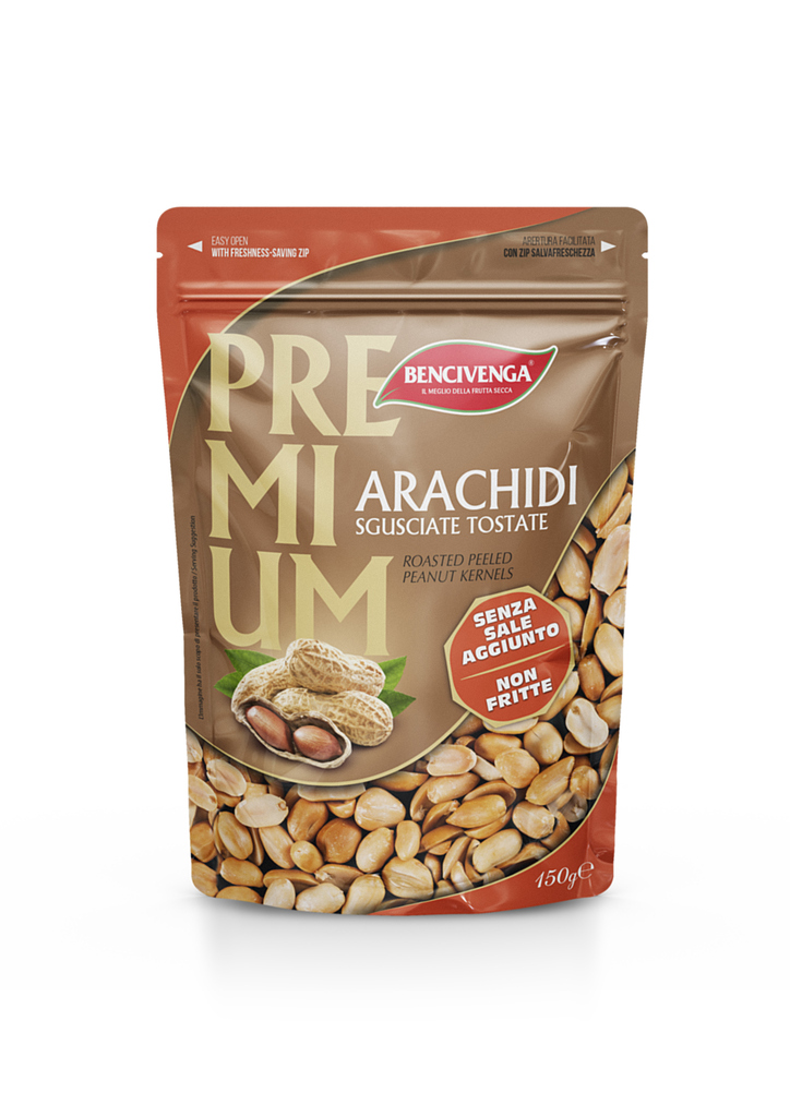 BENCIVENGA ARACHIDI SGUSCIATI E TOSTA S/SALE 150G