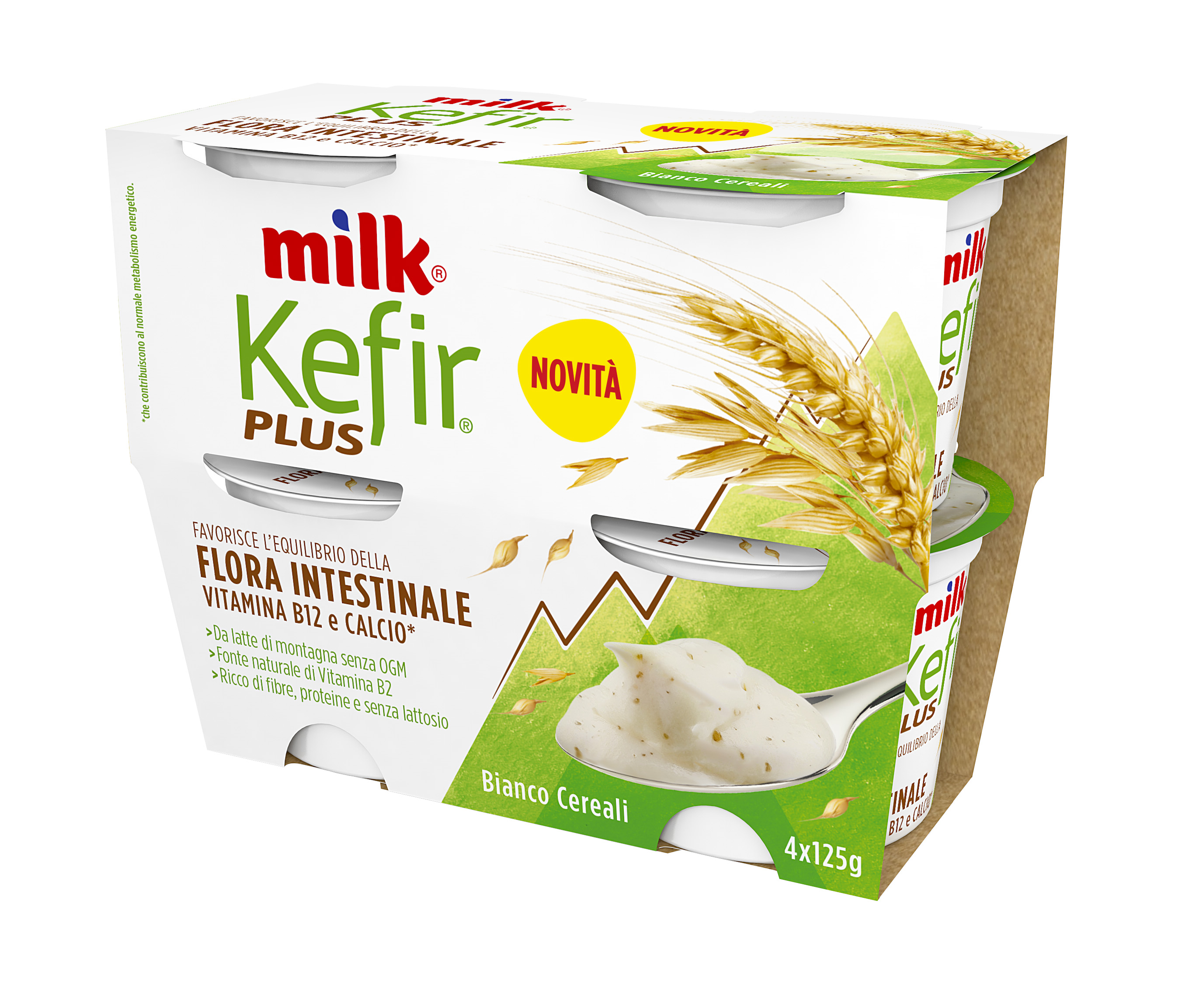 MILK PLUS FLORA INTESTINALE 4X125GR B.CO CEREALI