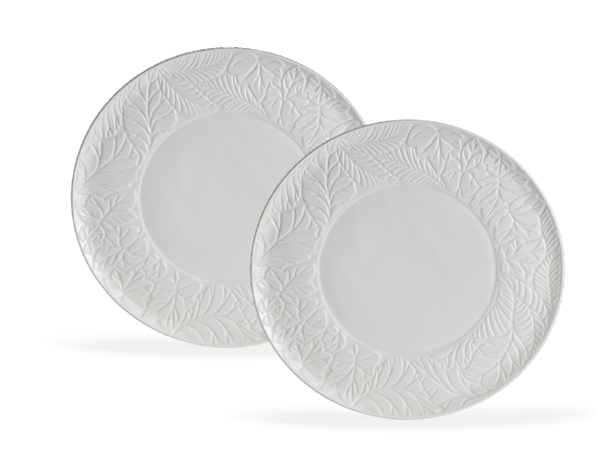 LA PORCELLANA BIANCA BOSCO SET 2 PIATTI PIANI     
