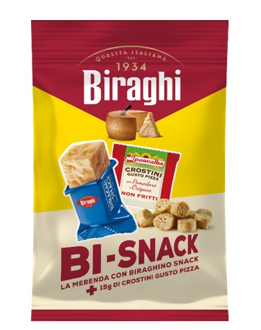 BI-SNACK BIRAGHI FORMAGGIO+CROSTINI GUSTO PIZZA