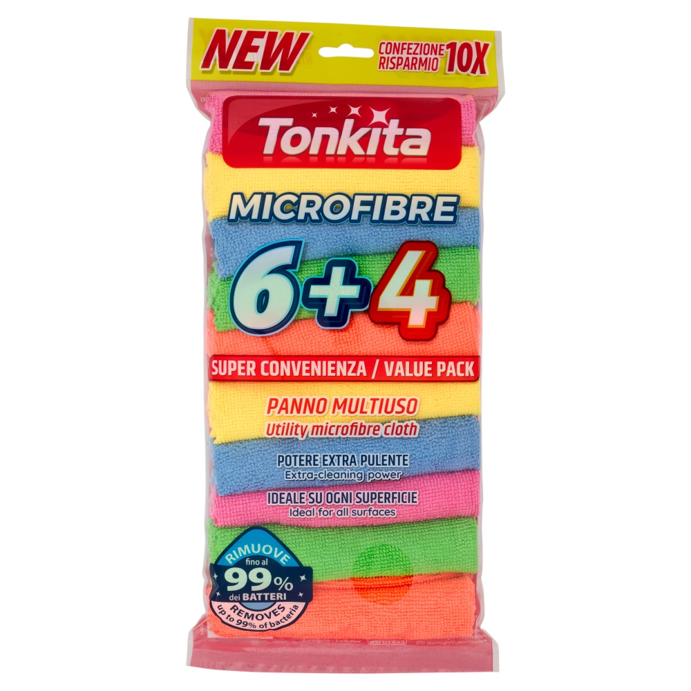 TONKITA PANNI MICROFIBRA 6+4 30X30 MULTIPACK
