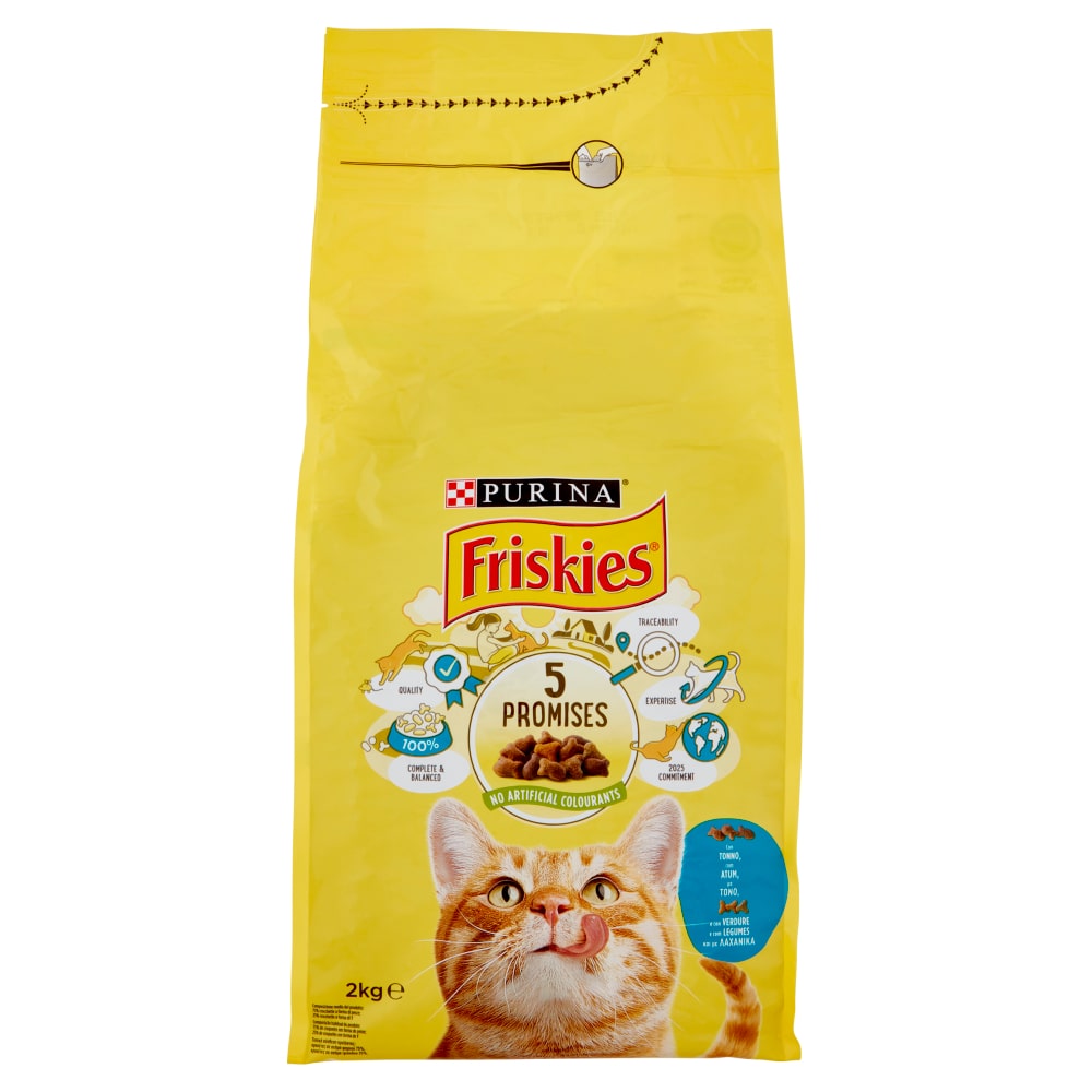 PURINA FRISKIES GATTO CROCCHETTE CON PESCE E CON VERDURE 2KG
