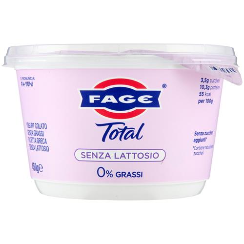 YOGURT GRECO FAGE TOTAL BIANCO SENZA LATTOSIO GR.450