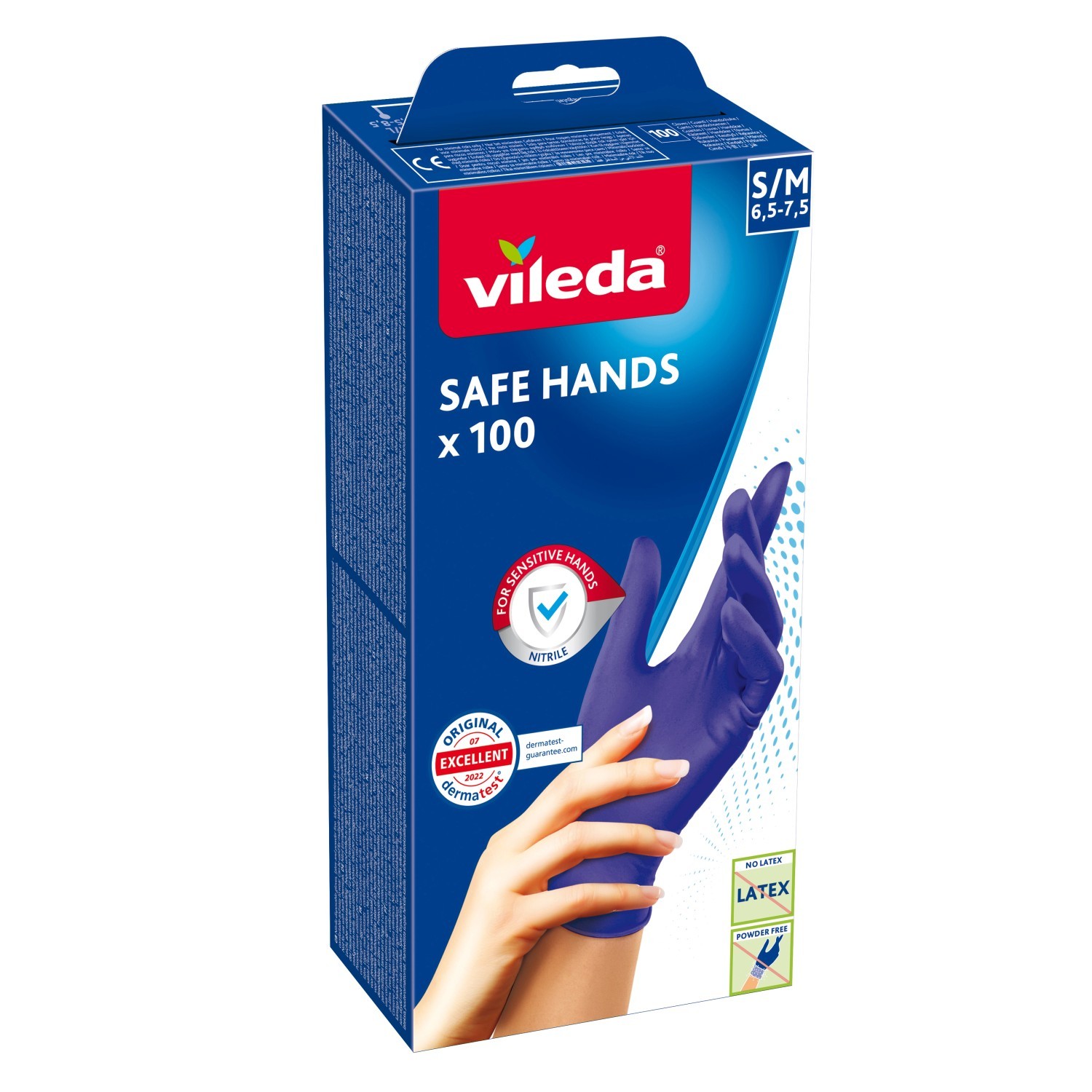 GUANTI VILEDA NITRILE SAFEHANDS MIS.P/M PZ100