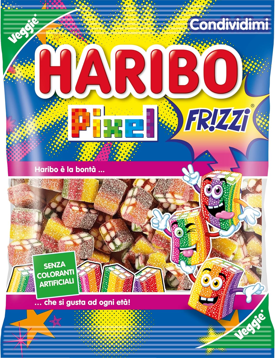 CARAMELLE HARIBO RAINBOW PIXEL GR.150             