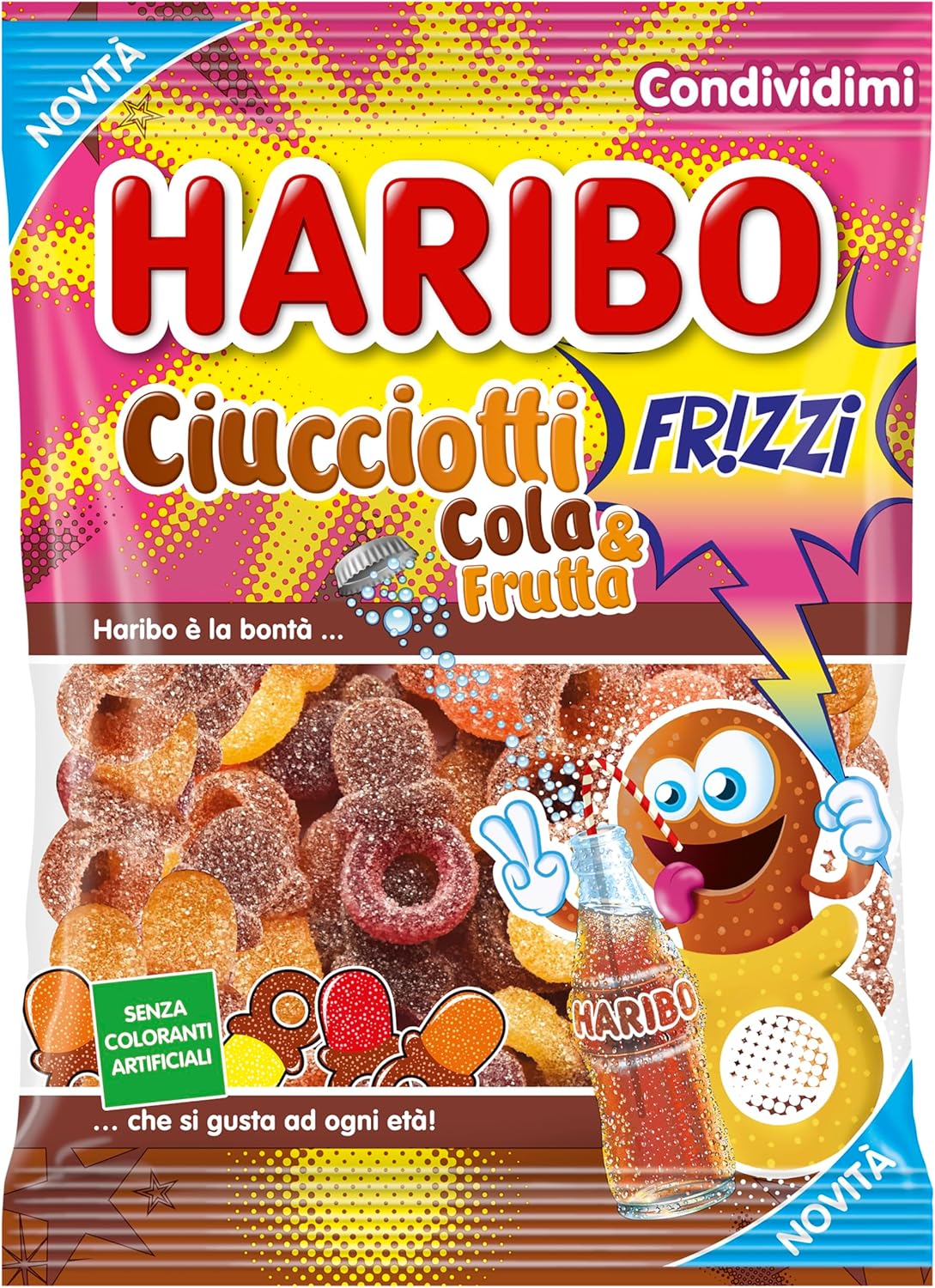 CARAMELLE HARIBO CIUCCIOTTI COLA GR.160 FRIZZI    