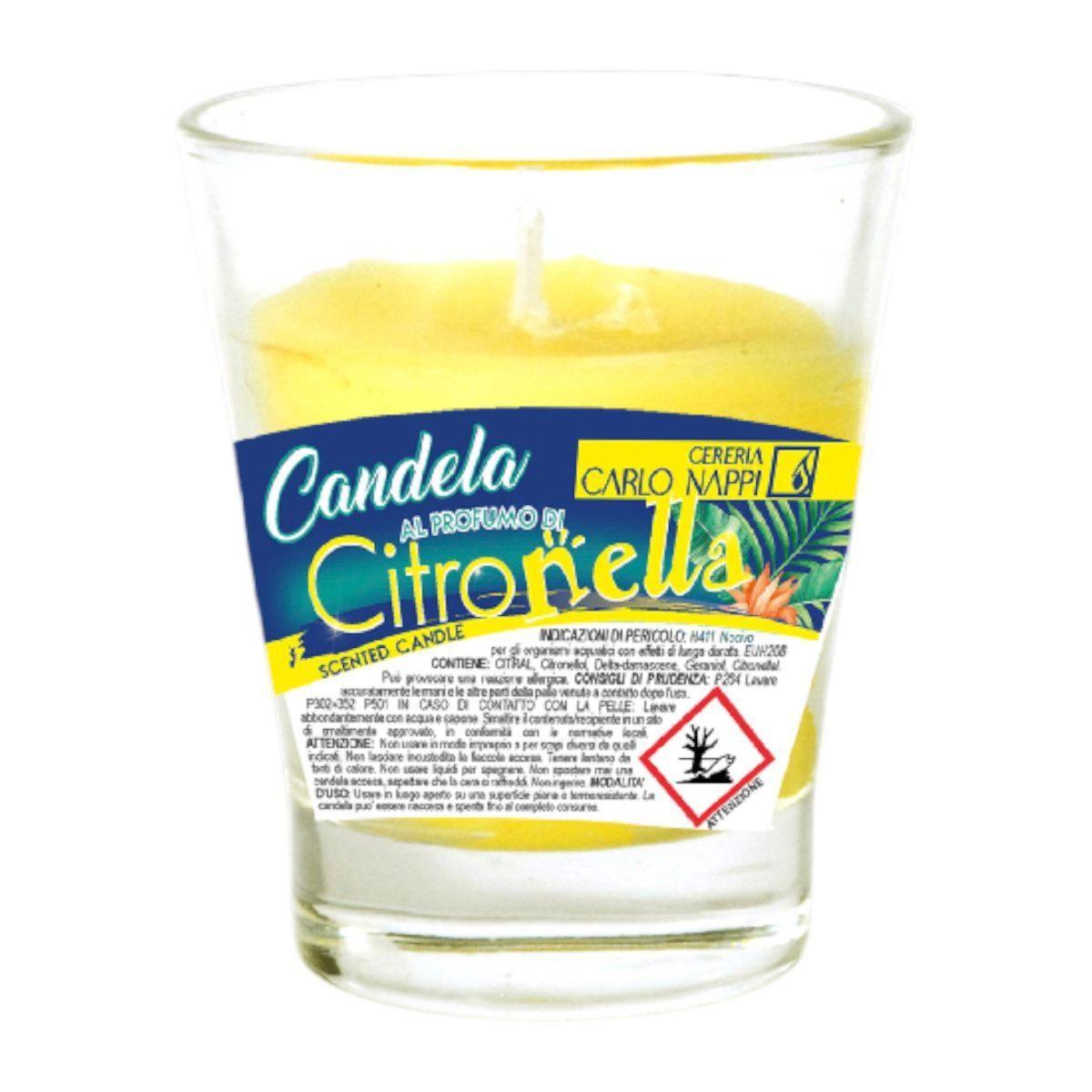 CITRONELLA CANDELA IN VETRO GR 50