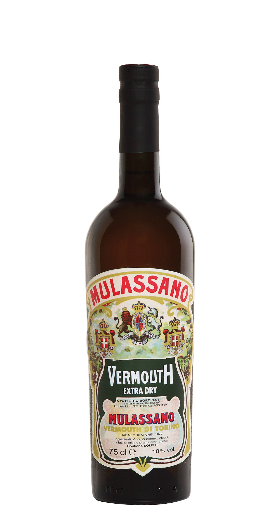VERMOUTH MULASSANO EXTRA DRY CL.75                