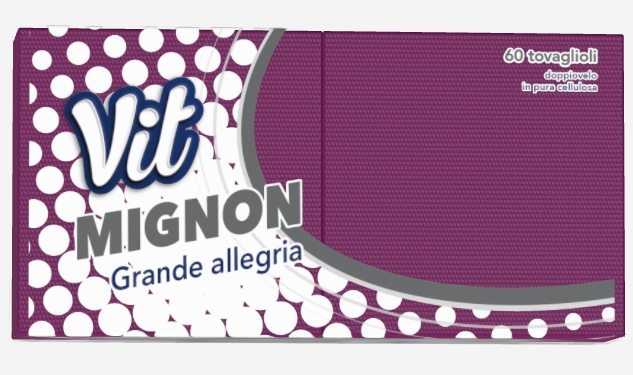 TOV.VIT MIGNON BORDEAUX 25X25 2V.60PZ