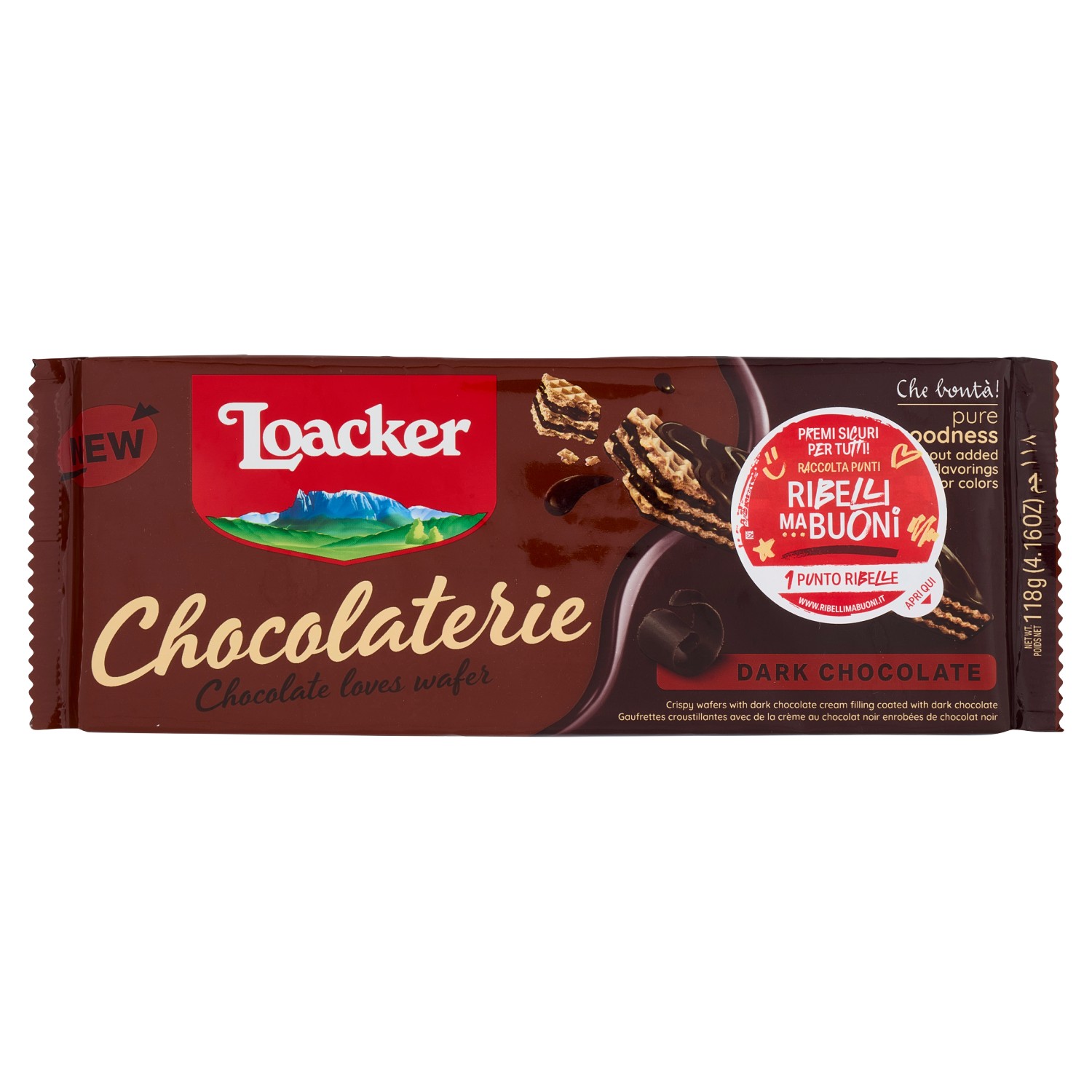 WAFER LOACKER CHOCOLATERIE DARK GR.118            