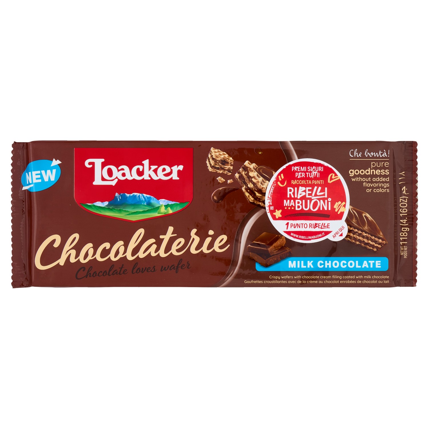 WAFER LOACKER CHOCOLATERIE MILK GR.118            