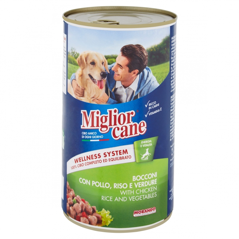 MIGLIORCANE BOCCONI CON POLLO, RISO E VERDURE 1250 G