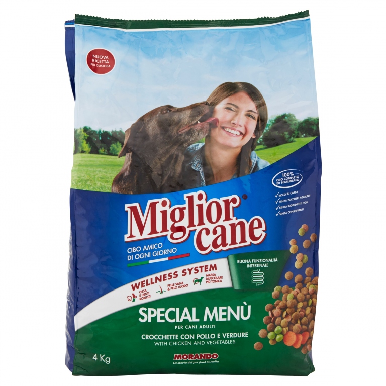 MIGLIORCANE SPECIAL MENU CROCCHETTE CON POLLO E VERDURE 4 KG