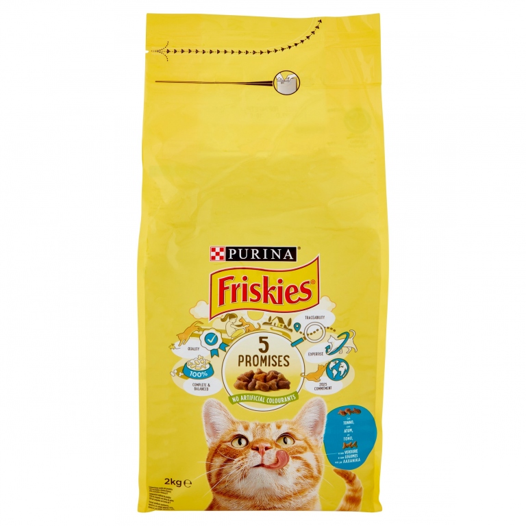 PURINA FRISKIES GATTO CROCCHETTE CON TONNO E CON VERDURE 2KG