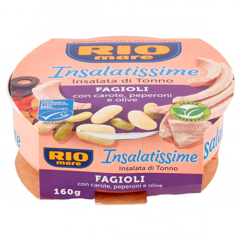 RIO MARE INSALATISSIME MIX DI FAGIOLI E TONNO 160 G