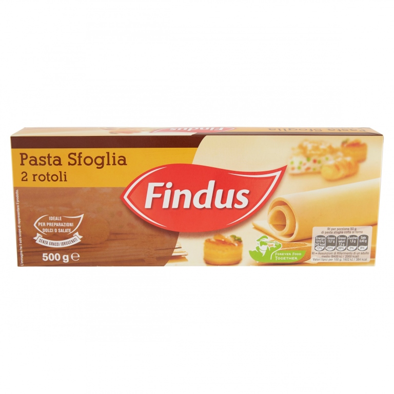 FINDUS PASTA SFOGLIA 2 ROTOLI 500 G