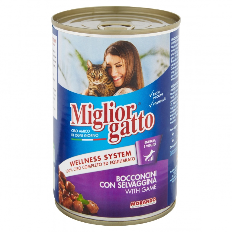 MIGLIORGATTO BOCCONCINI CON SELVAGGINA 405 G