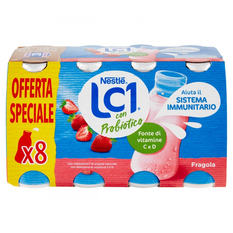 NESTLE LC1 VITAL FRAGOLA 0,1% DI GRASSI 8 X 90 G
