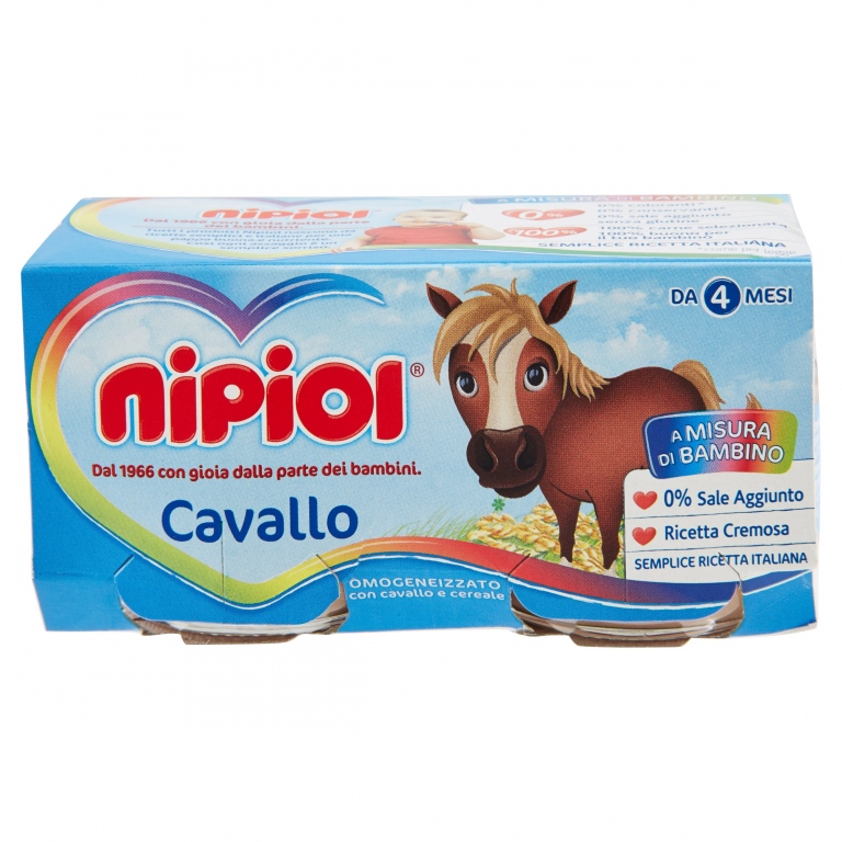 NIPIOL CAVALLO OMOGENEIZZATO CON CAVALLO E CEREALE 2 X 80 G