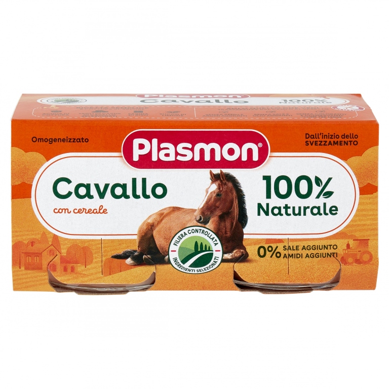 PLASMON CAVALLO OMOGENEIZZATO CON CAVALLO E CEREALE 2 X 80 G