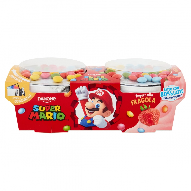 DANONE YOGOLOSO YOGURT CON FRAGOLA FRULLATA SUPER MARIO 2 X 110 G