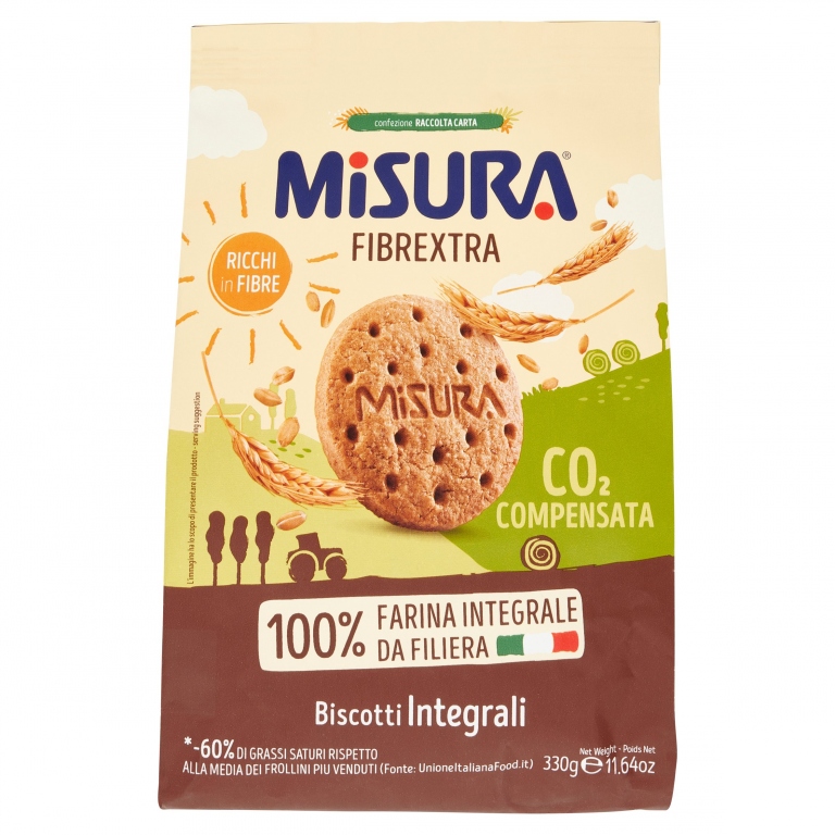 MISURA FIBREXTRA BISCOTTI INTEGRALI 330 G