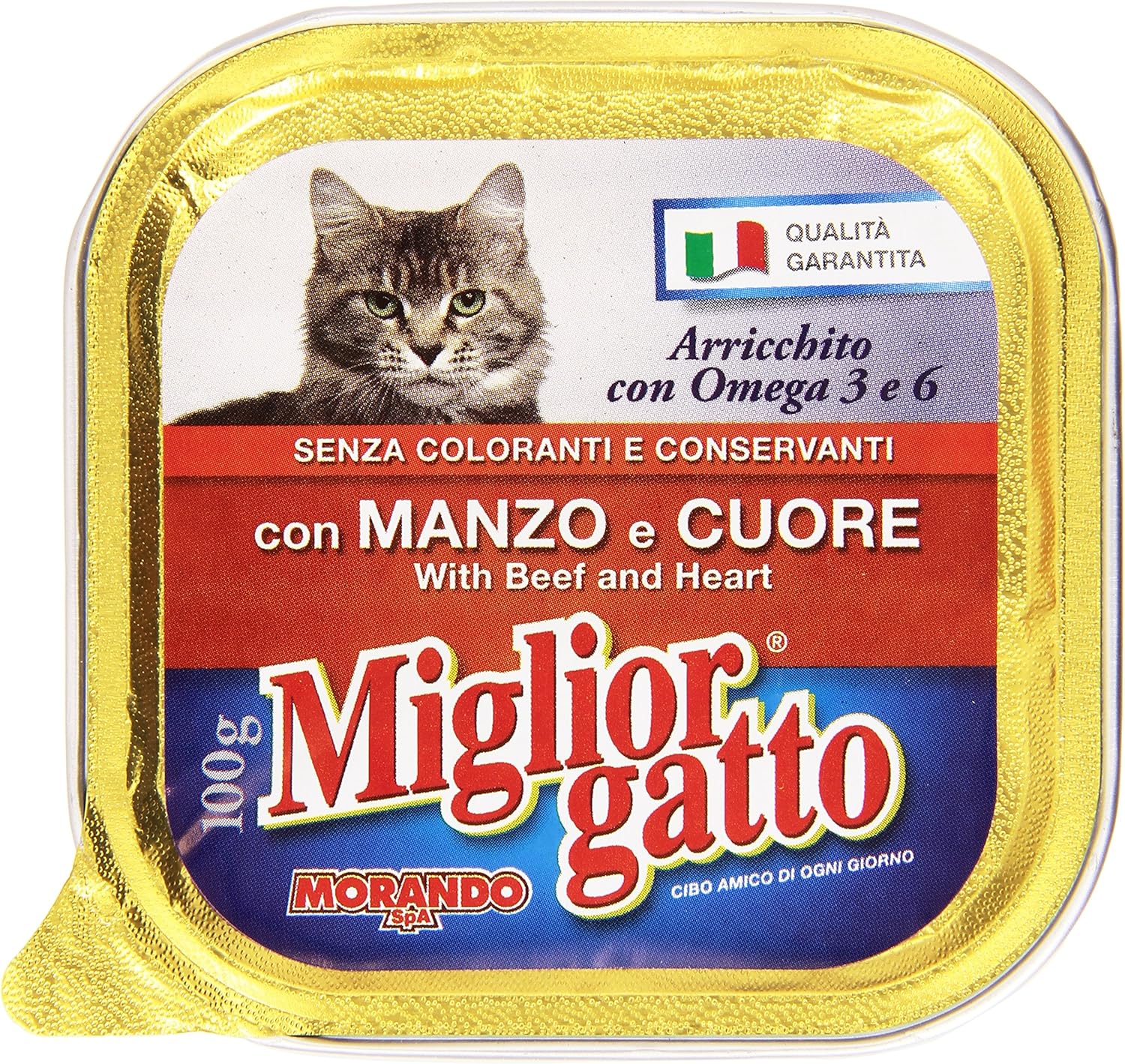 MIGLIORGATTO PATE CON MANZO E CUORE 100 G