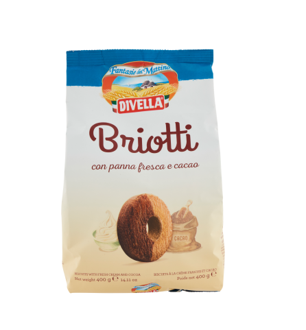 DIVELLA FANTASIE DEL MATTINO BRIOTTI CON PANNA FRESCA E CACAO 400 G