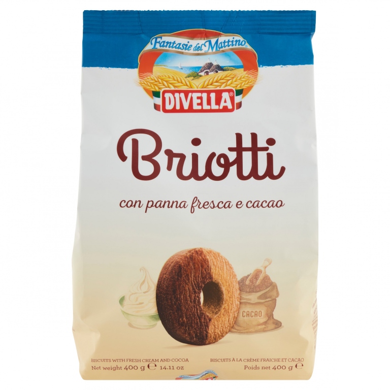 DIVELLA FANTASIE DEL MATTINO BRIOTTI CON PANNA FRESCA E CACAO 400 G
