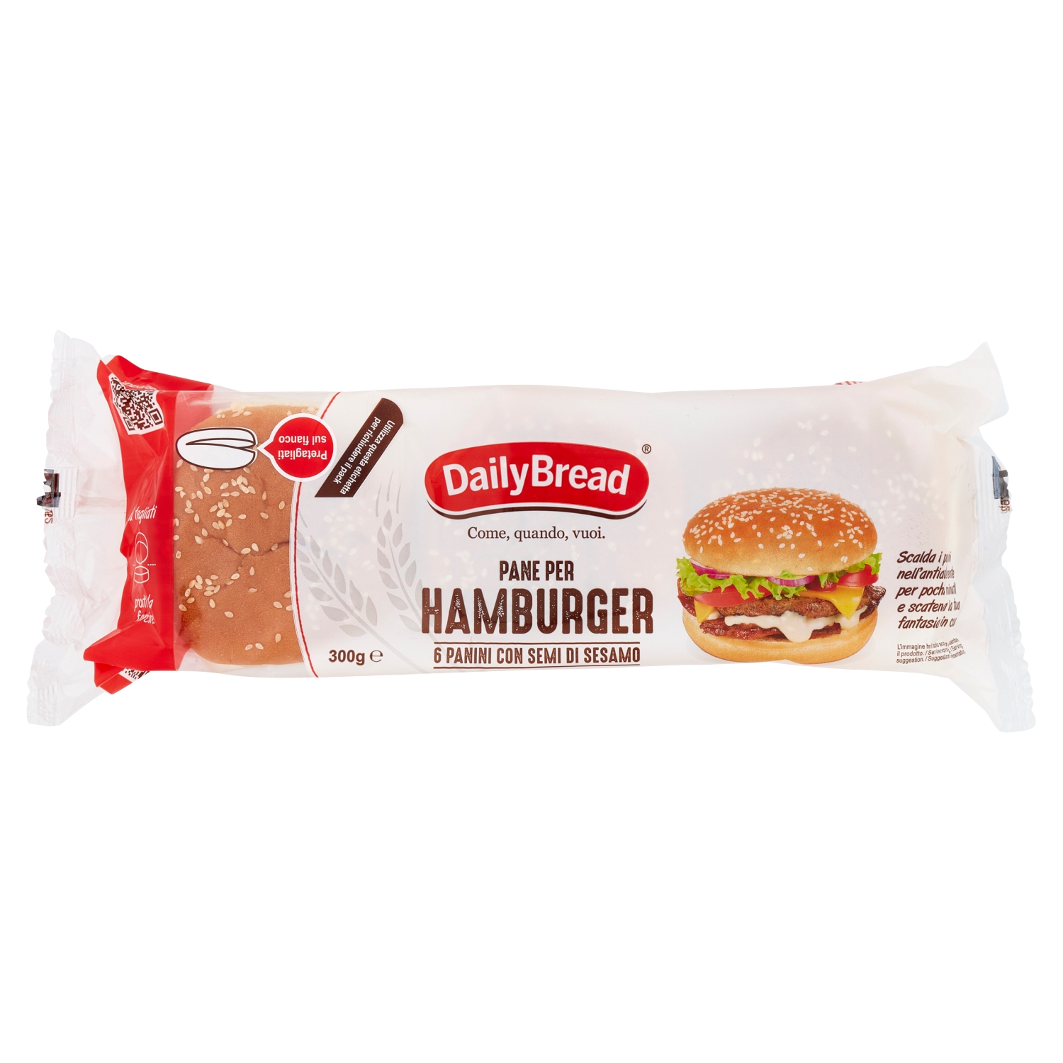 DAILYBREAD PANE HAMBURGER SESAMO X6 GR.300        