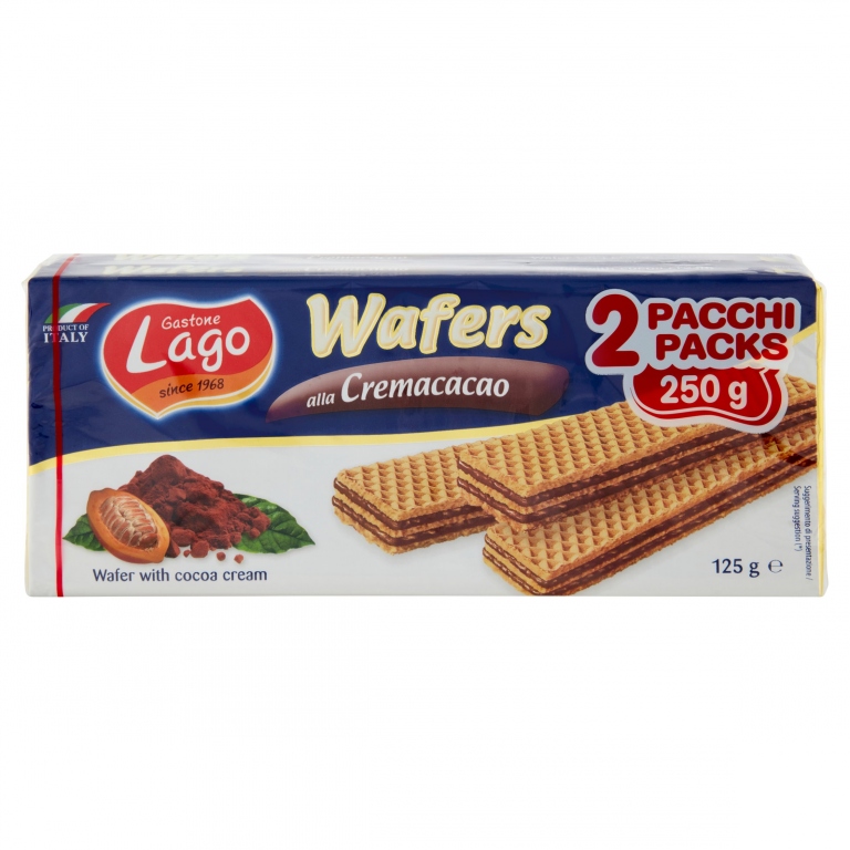 WAFER LAGO GR.125X2 CACAO PAC/DOP.