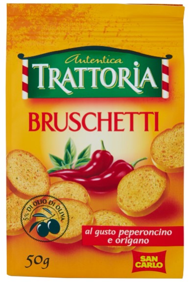 AUTENTICA TRATTORIA BRUSCHETTI AL GUSTO PEPERONCINO E ORIGANO 50 G