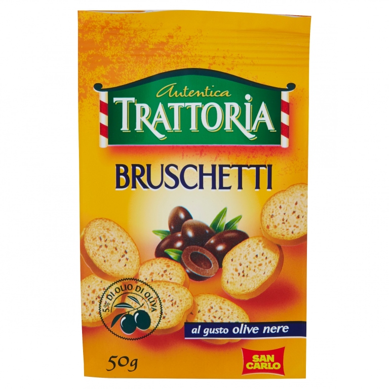 AUTENTICA TRATTORIA BRUSCHETTI AL GUSTO OLIVE NERE 50 G