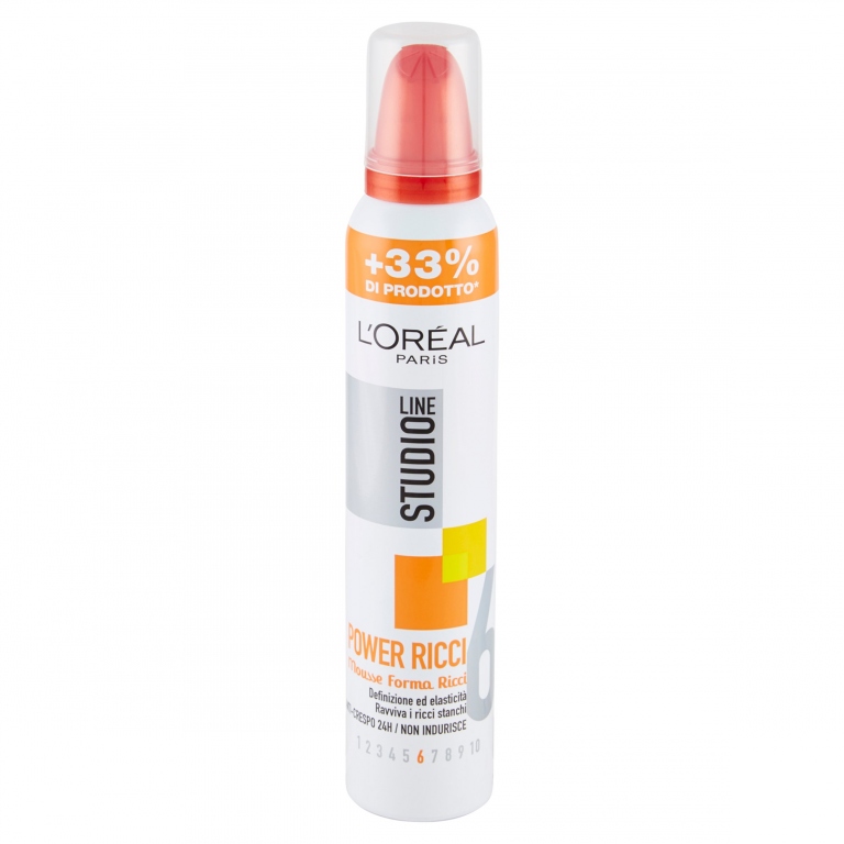 L'OREAL PARIS STUDIO LINE POWER RICCI, MOUSSE CAPELLI RICCI, 200 ML