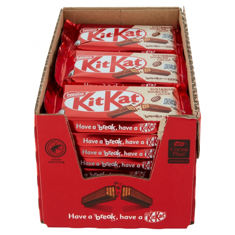 NESTLE KITKAT ORIGINAL WAFER RICOPERTO DI CIOCCOLATO AL LATTE CARTONE CON 24 SNACK DA 41,5G