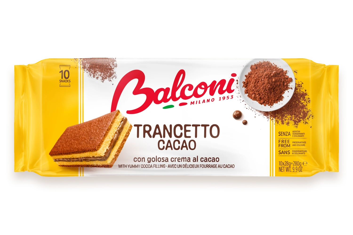 BALCONI TRANCETTO CACAO 10 X 28 G