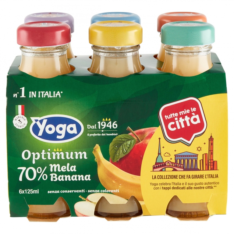 YOGA OPTIMUM 70% MELA-BANANA 6 X 125 ML