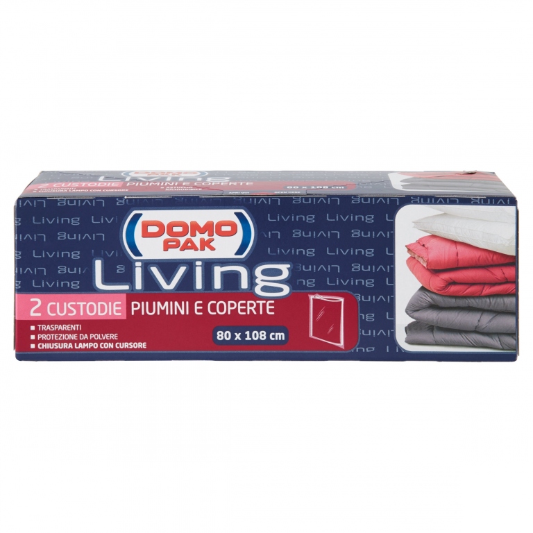 DOMOPAK LIVING CUSTODIE PIUMINI E COPERTE 2 PZ