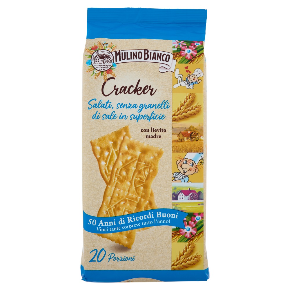 MULINO BIANCO CRACKER SAIATI, SENZA GRANELLI DI SALE IN SUPERFICIE 500G