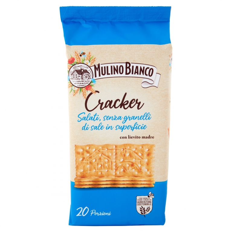 MULINO BIANCO CRACKER SAIATI, SENZA GRANELLI DI SALE IN SUPERFICIE 500G