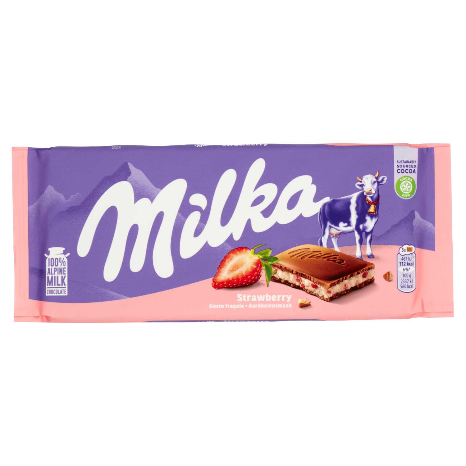 MILKA TAV.YOGURT/FRAGOLA 100G
