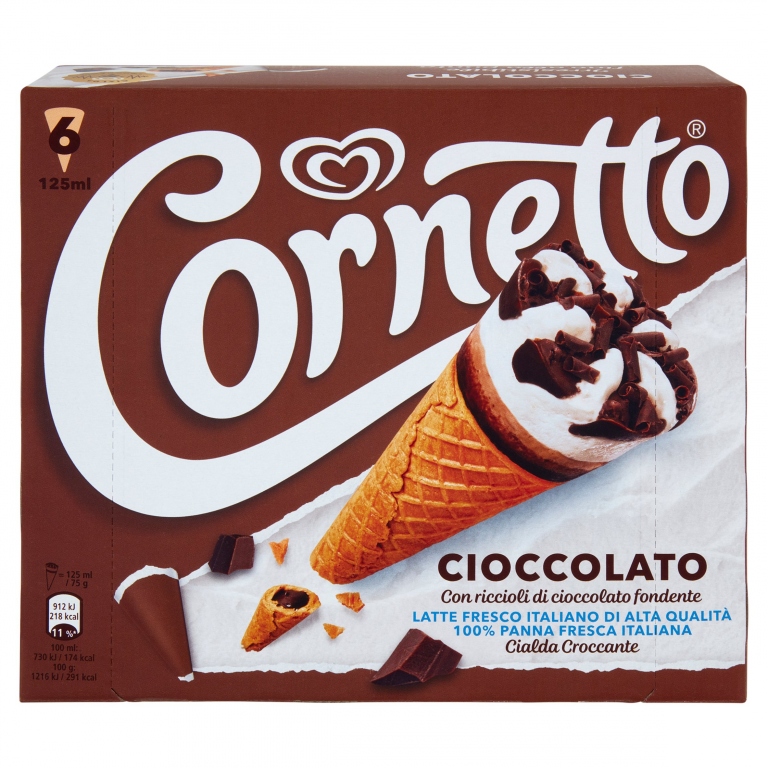 CORNETTO CIOCCOLATO ALGIDA NEW X6 G450            