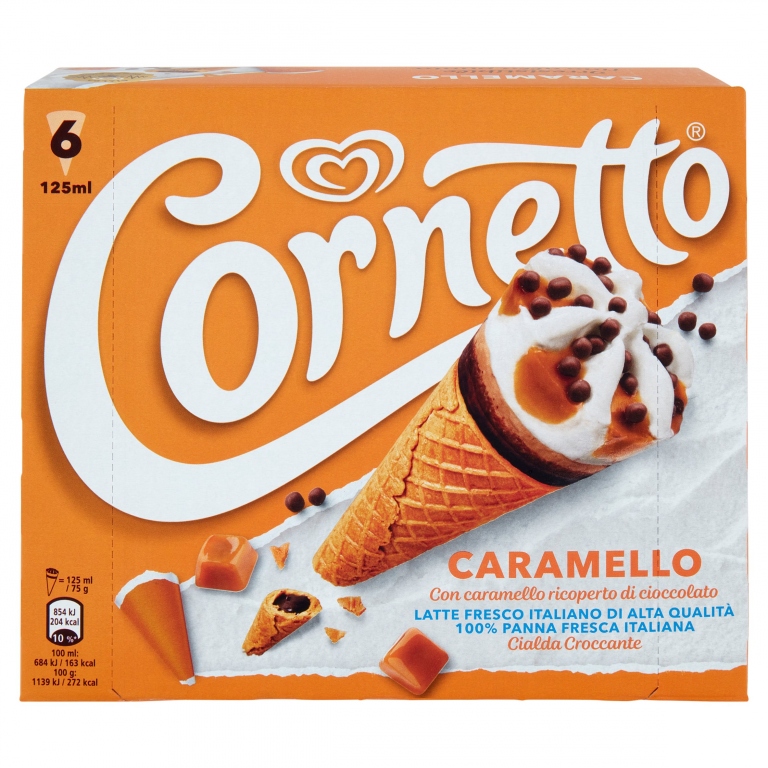 CORNETTO CARAMELLO ALGIDA NEW X6 G450             