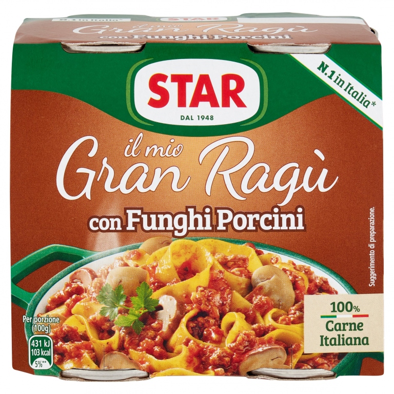 STAR IL MIO GRAN RAGU CON FUNGHI PORCINI 2 X 180 G