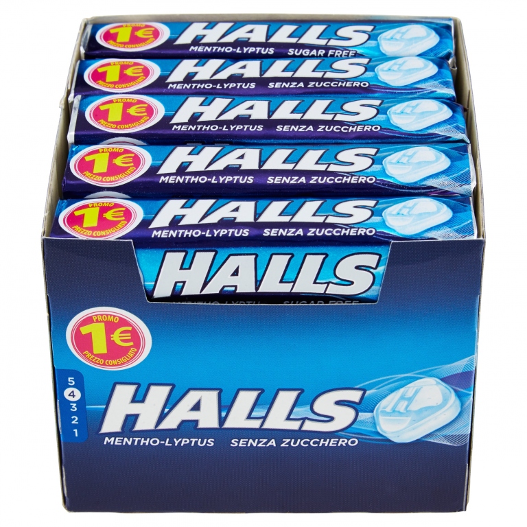 HALLS SENZA ZUCCHERO MULTIPACK MENTHO-LYPTUS 20 X 32 G