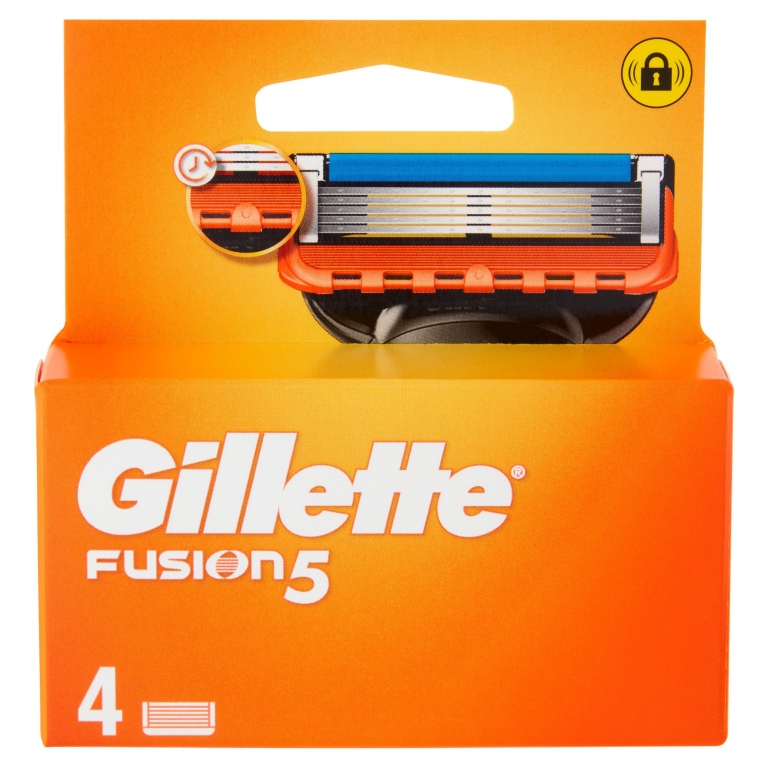 GILLETTE FUSION5 LAME PER RASOIO DA UOMO 4 RICARICHE