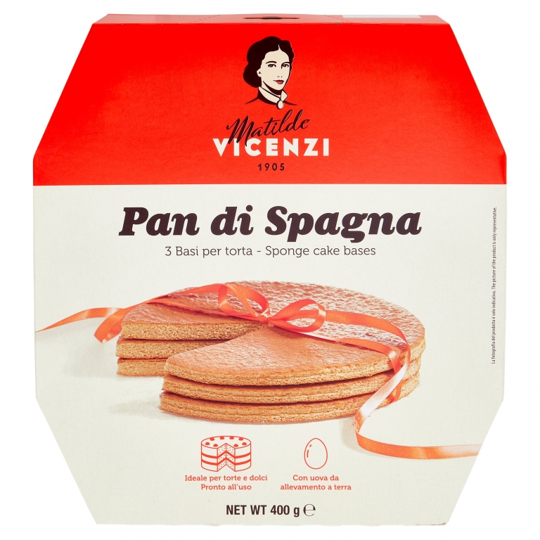 PASTICCERIA MATILDE VICENZI PAN DI SPAGNA 3 BASI PER TORTA 400 G