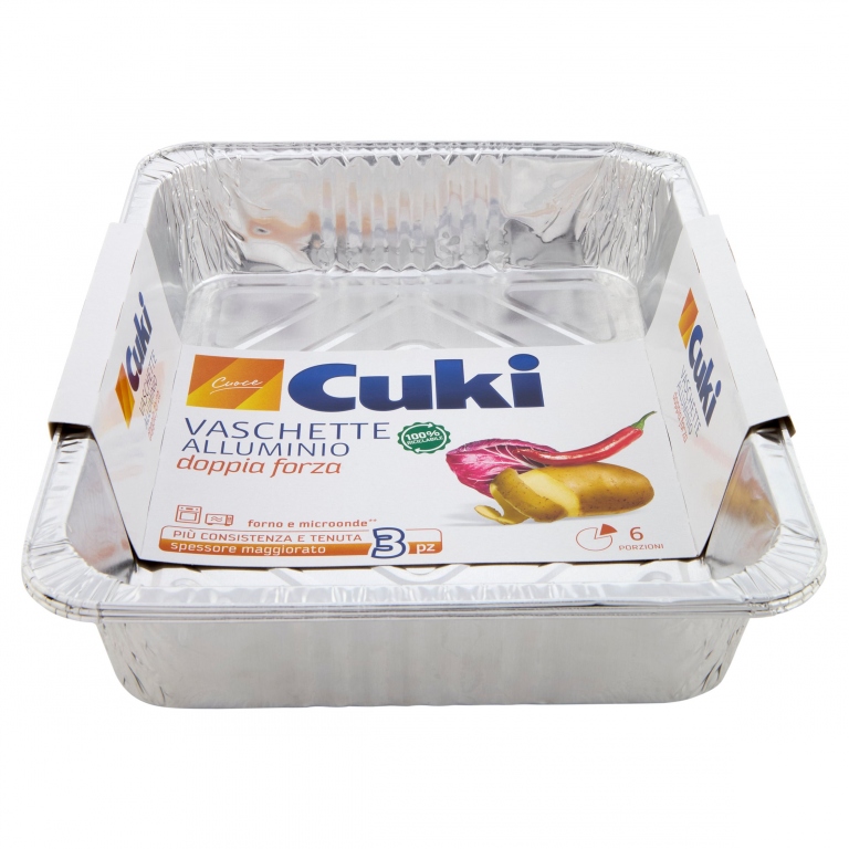 CUKI CUOCE VASCHETTE ALLUMINIO 6 PORZIONI - 3 PZ (R84)